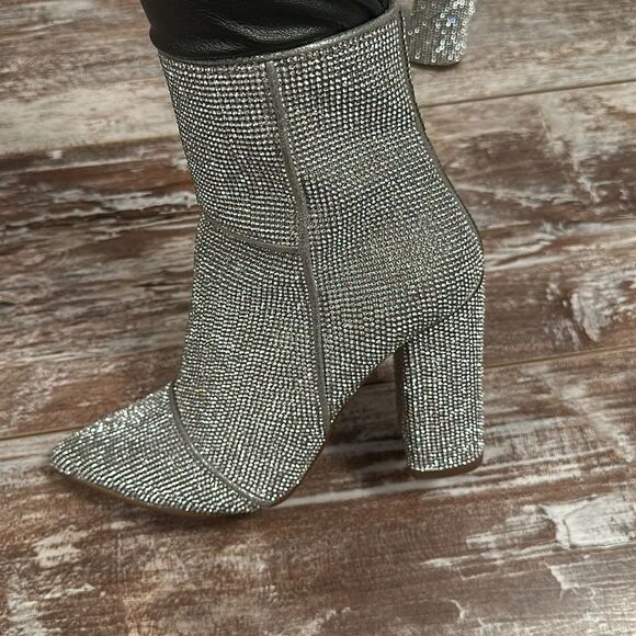 Steve Madden NOTICED-R RHINESTONE HEELED BOOTS Sz 6 Taylor Swift Concert Staple - Picture 6 of 13